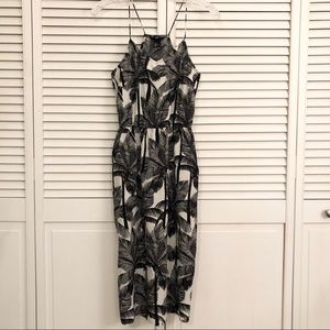 H&M Palm Print Midi Dress
